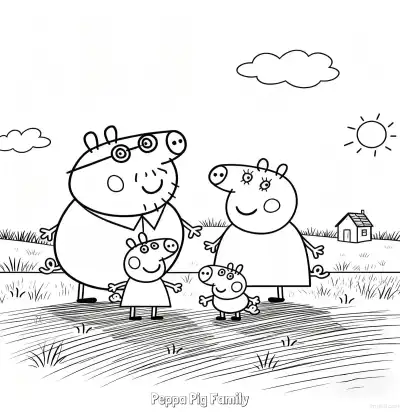 Free printable Peppa Pig Family  Coloring Page - Free Printable Peppa Pig PDFS Coloring Sheets coloring page