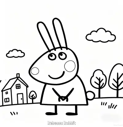 Free printable Rebecca Rabbit 1 Coloring Page - Free Printable Peppa Pig PDFS Coloring Sheets coloring page