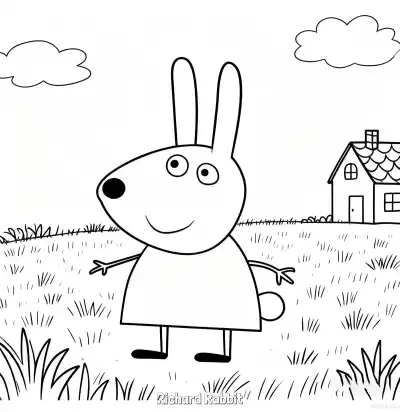 Free printable Richard Rabbit  Coloring Page - Free Printable Peppa Pig PDFS Coloring Sheets coloring page