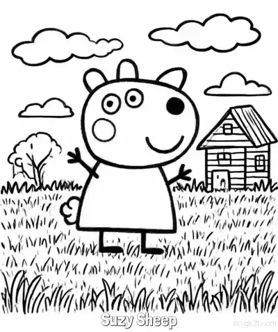 Free printable Suzy Sheep  Coloring Page - Free Printable Peppa Pig PDFS Coloring Sheets coloring page