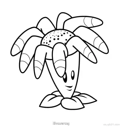 Free printable Bloomerang  Coloring Page - Free Printable Plants vs Zombies PDFS Coloring Sheets coloring page