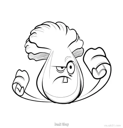Free printable Bonk Choy  Coloring Page - Free Printable Plants vs Zombies PDFS Coloring Sheets coloring page