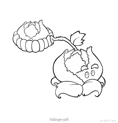 Free printable Cabbage-pult  Coloring Page - Free Printable Plants vs Zombies PDFS Coloring Sheets coloring page