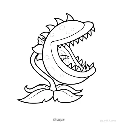 Free printable Chomper  Coloring Page - Free Printable Plants vs Zombies PDFS Coloring Sheets coloring page