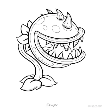 Free printable Chomper 2 Coloring Page - Free Printable Plants vs Zombies PDFS Coloring Sheets coloring page