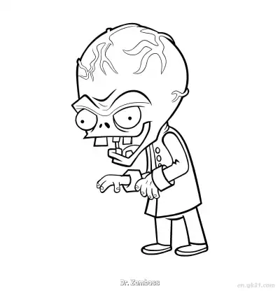 Free printable Dr. Zomboss  Coloring Page - Free Printable Plants vs Zombies PDFS Coloring Sheets coloring page