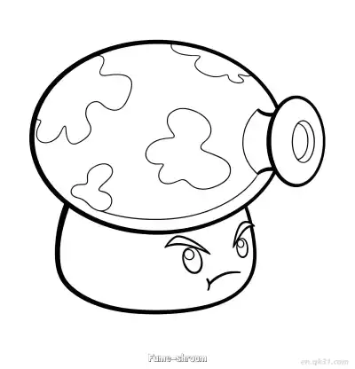 Free printable Fume-shroom  Coloring Page - Free Printable Plants vs Zombies PDFS Coloring Sheets coloring page