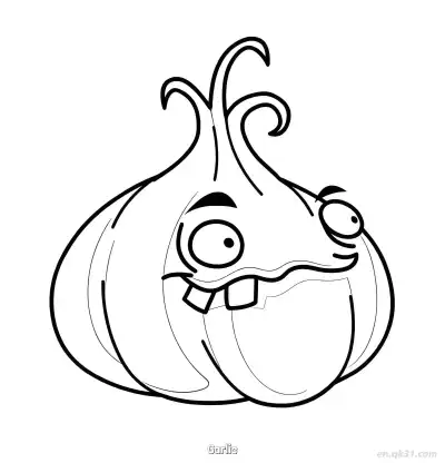 Free printable Garlic  Coloring Page - Free Printable Plants vs Zombies PDFS Coloring Sheets coloring page