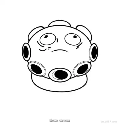 Free printable Gloom-shroom  Coloring Page - Free Printable Plants vs Zombies PDFS Coloring Sheets coloring page