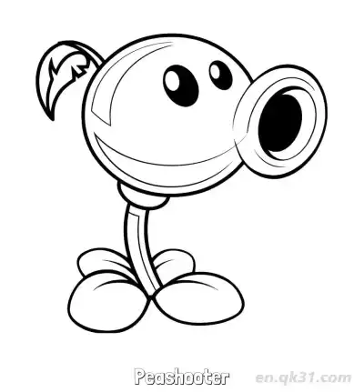 Free printable Peashooter  Coloring Page - Free Printable Plants vs Zombies PDFS Coloring Sheets coloring page