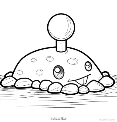 Free printable Potato Mine  Coloring Page - Free Printable Plants vs Zombies PDFS Coloring Sheets coloring page