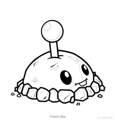 Free printable Potato Mine 2 Coloring Page - Free Printable Plants vs Zombies PDFS Coloring Sheets coloring page