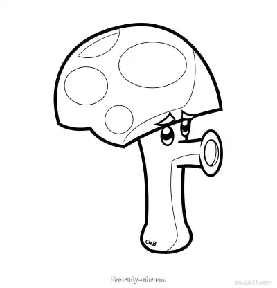 Free printable Scaredy-shroom  Coloring Page - Free Printable Plants vs Zombies PDFS Coloring Sheets coloring page