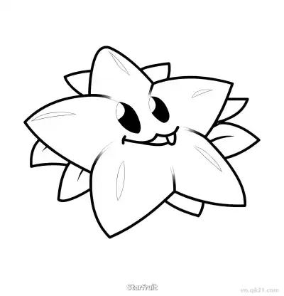 Free printable Starfruit  Coloring Page - Free Printable Plants vs Zombies PDFS Coloring Sheets coloring page