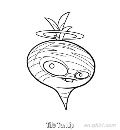 Free printable Tile Turnip  Coloring Page - Free Printable Plants vs Zombies PDFS Coloring Sheets coloring page