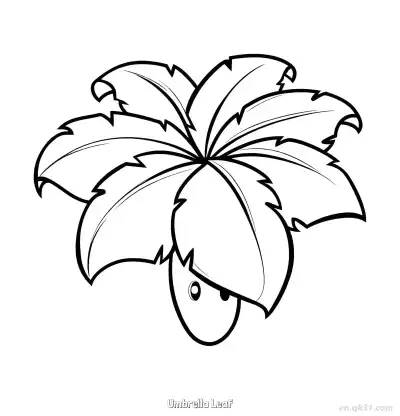 Free printable Umbrella Leaf  Coloring Page - Free Printable Plants vs Zombies PDFS Coloring Sheets coloring page