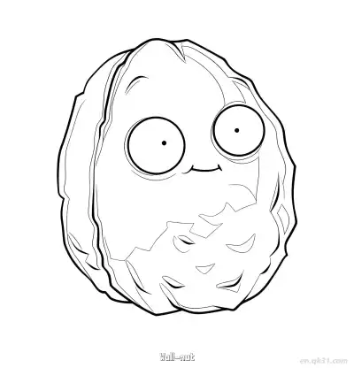Free printable Wall-nut  Coloring Page - Free Printable Plants vs Zombies PDFS Coloring Sheets coloring page