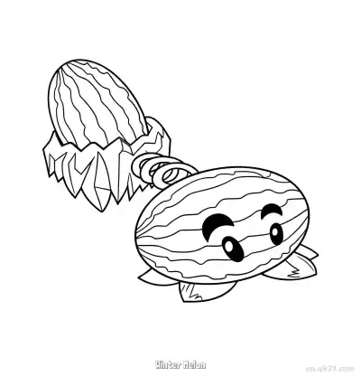 Free printable Winter Melon  Coloring Page - Free Printable Plants vs Zombies PDFS Coloring Sheets coloring page