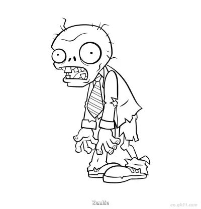 Free printable Zombie  Coloring Page - Free Printable Plants vs Zombies PDFS Coloring Sheets coloring page