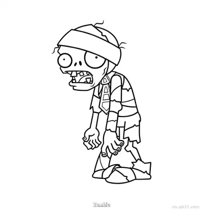 Free printable Zombie 13 Coloring Page - Free Printable Plants vs Zombies PDFS Coloring Sheets coloring page