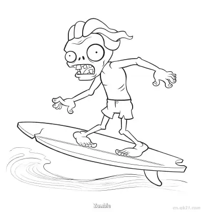 Free printable Zombie 15 Coloring Page - Free Printable Plants vs Zombies PDFS Coloring Sheets coloring page