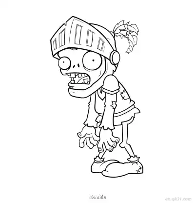 Free printable Zombie 16 Coloring Page - Free Printable Plants vs Zombies PDFS Coloring Sheets coloring page