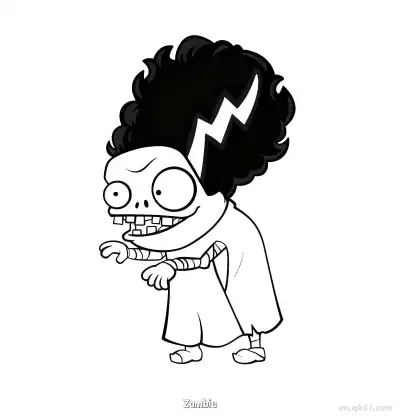 Free printable Zombie 17 Coloring Page - Free Printable Plants vs Zombies PDFS Coloring Sheets coloring page