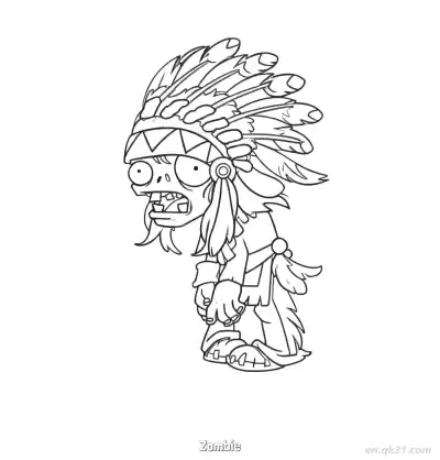 Free printable Zombie 18 Coloring Page - Free Printable Plants vs Zombies PDFS Coloring Sheets coloring page