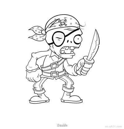 Free printable Zombie 2 Coloring Page - Free Printable Plants vs Zombies PDFS Coloring Sheets coloring page