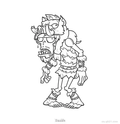 Free printable Zombie 22 Coloring Page - Free Printable Plants vs Zombies PDFS Coloring Sheets coloring page