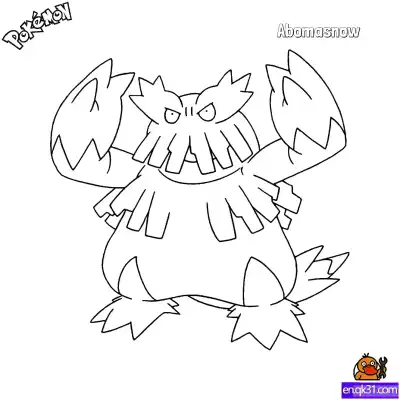 Free printable Abomasnow Coloring Page - Free Printable Pokemon Coloring Sheets coloring page