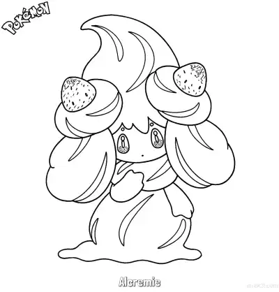 Free printable Alcremie Coloring Page - Free Printable Pokemon Coloring Sheets coloring page