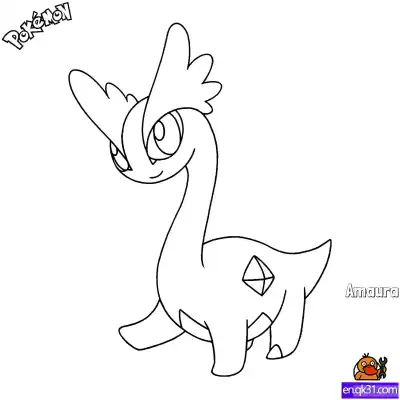 Free printable Amaura Coloring Page - Free Printable Pokemon Coloring Sheets coloring page