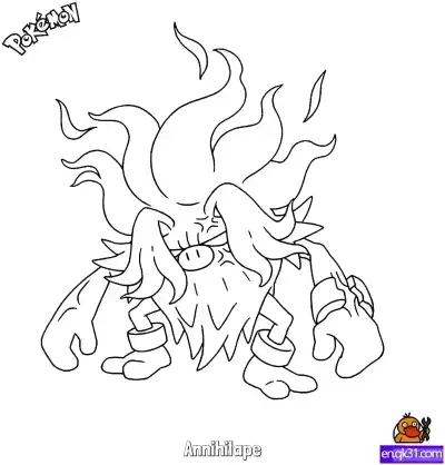 Free printable Annihilape Coloring Page - Free Printable Pokemon Coloring Sheets coloring page