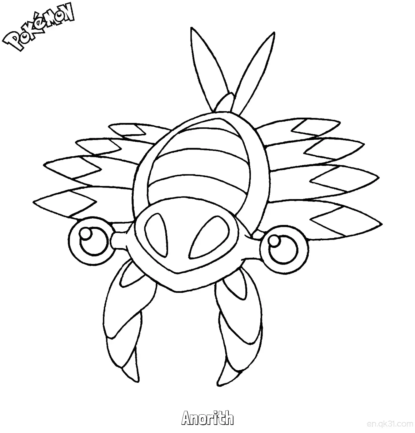 Anorith Coloring Page - Free Printable Pokemon Coloring Sheets – Free Printable Coloring Page for Kids and Adults