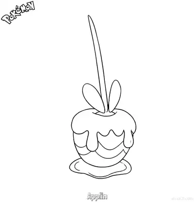 Free printable Applin Coloring Page - Free Printable Pokemon Coloring Sheets coloring page