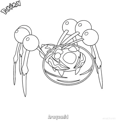 Free printable Araquanid Coloring Page - Free Printable Pokemon Coloring Sheets coloring page