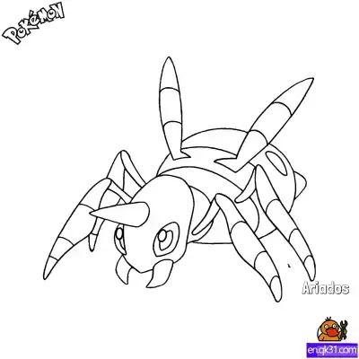 Free printable Ariados Coloring Page - Free Printable Pokemon Coloring Sheets coloring page