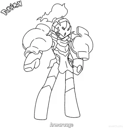Free printable Armarouge Coloring Page - Free Printable Pokemon Coloring Sheets coloring page