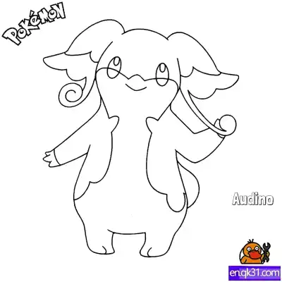 Free printable Audino Coloring Page - Free Printable Pokemon Coloring Sheets coloring page