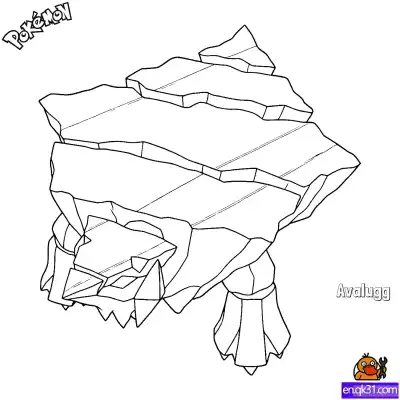 Free printable Avalugg Coloring Page - Free Printable Pokemon Coloring Sheets coloring page