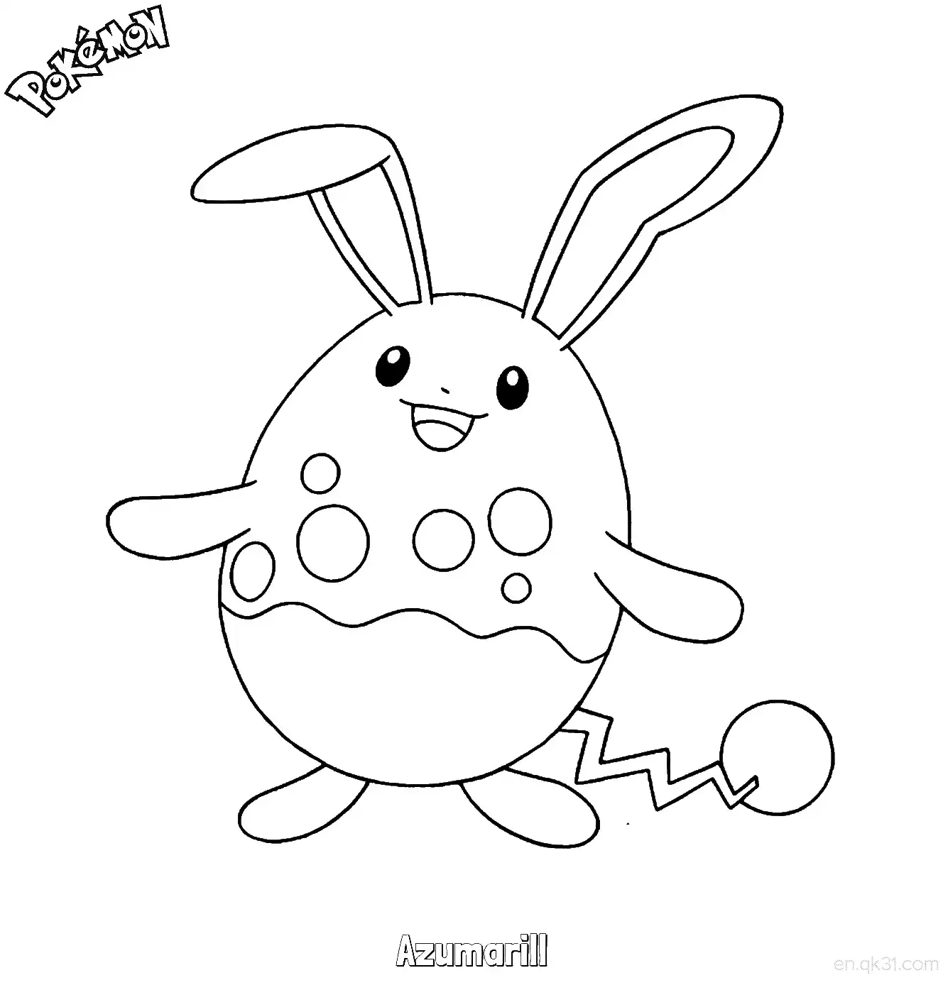 Azumarill Coloring Page - Free Printable Pokemon Coloring Sheets – Free Printable Coloring Page for Kids and Adults