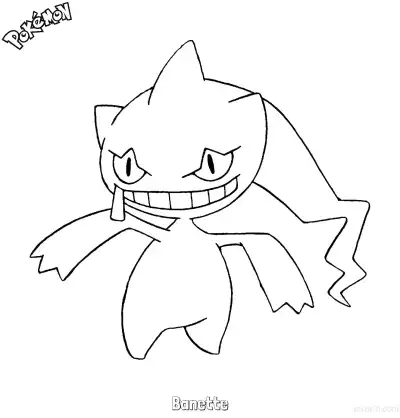 Free printable Banette Coloring Page - Free Printable Pokemon Coloring Sheets coloring page