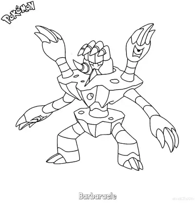 Free printable Barbaracle Coloring Page - Free Printable Pokemon Coloring Sheets coloring page
