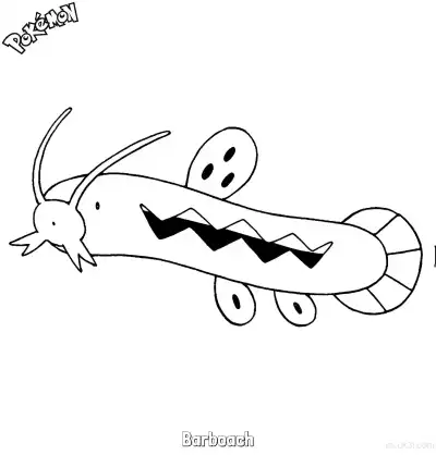 Free printable Barboach Coloring Page - Free Printable Pokemon Coloring Sheets coloring page