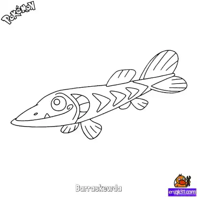 Free printable Barraskewda Coloring Page - Free Printable Pokemon Coloring Sheets coloring page