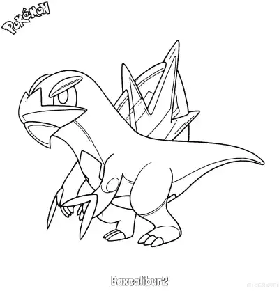 Free printable Baxcalibur2 Coloring Page - Free Printable Pokemon Coloring Sheets coloring page