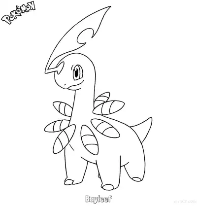 Free printable Bayleef Coloring Page - Free Printable Pokemon Coloring Sheets coloring page