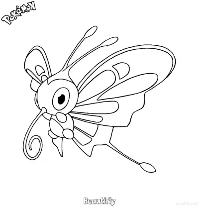 Free printable Beautifly Coloring Page - Free Printable Pokemon Coloring Sheets coloring page
