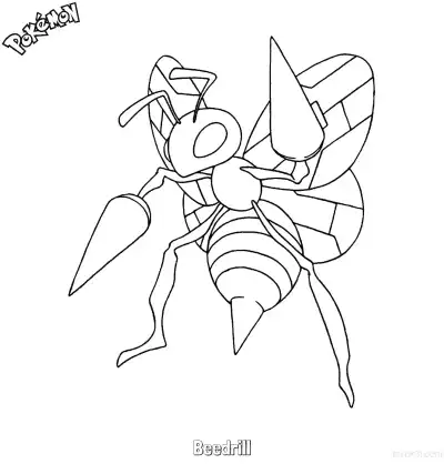 Free printable Beedrill Coloring Page - Free Printable Pokemon Coloring Sheets coloring page